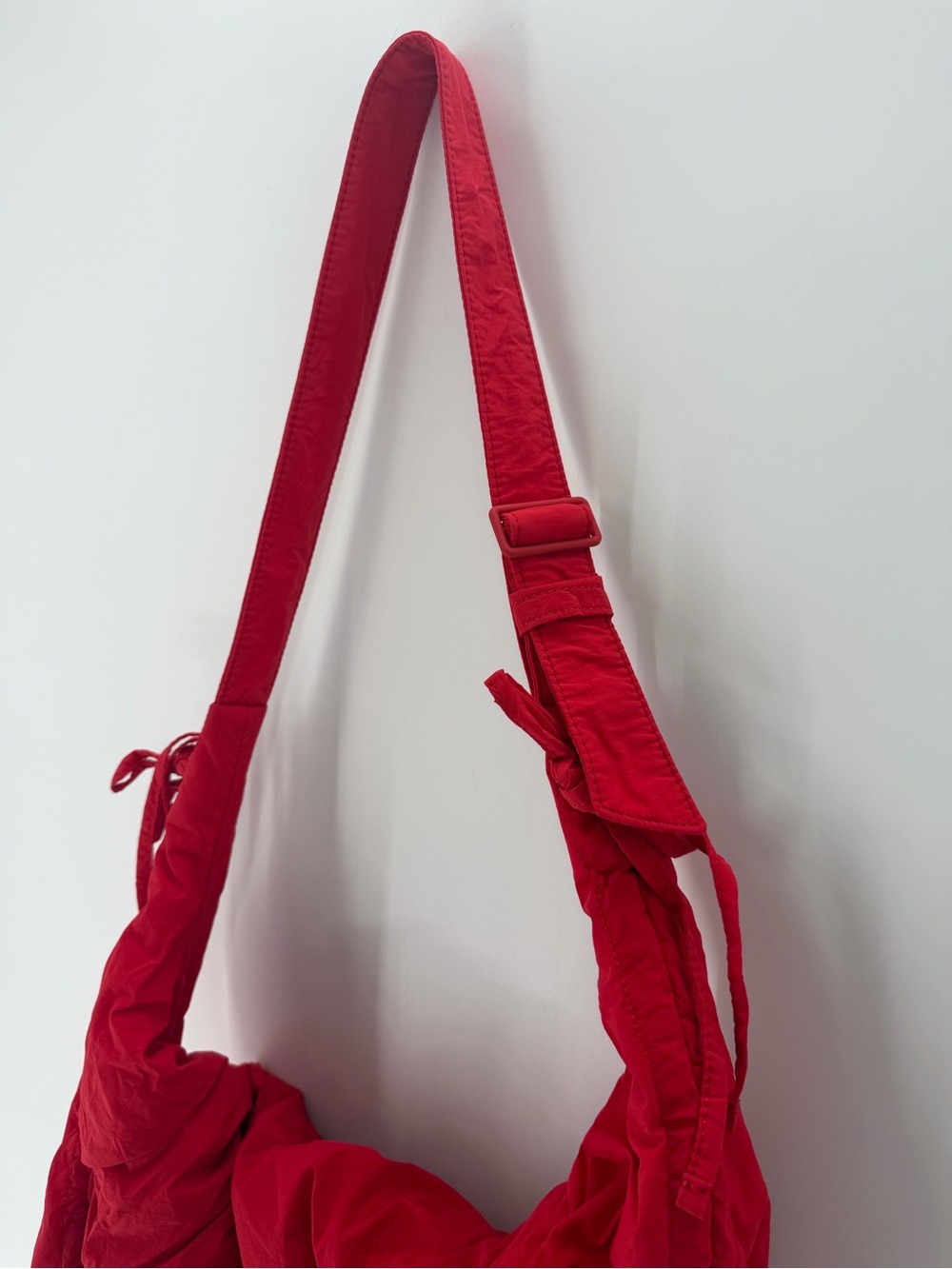 Cos Canopy Mini Crossbody Ruched Bag In Red - Picture 3 of 7